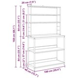 vidaXL Kuhinjska polica Staro drvo 100 x 40 x 168 cm Konstruirano drvo | shoptok.hr