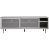 Unique Furniture Bela kovinska TV omarica 160x55 cm Veep – | Shoptok.si