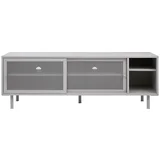 Unique Furniture Bela kovinska TV omarica 160x55 cm Veep –