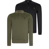 Dewberry DOUBLE SET V4007 MEN'S SWEATSHIRT-BLACK-KHAKI Cijene