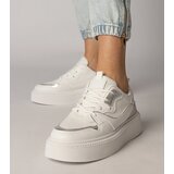 Gemre White sneakers with a fabric insert Miruna | Shoptok.si