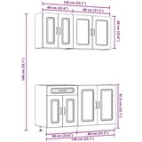 vidaXL 4-dijelni set kuhinjskih ormarića Kalmar konstruiranog drva | shoptok.hr