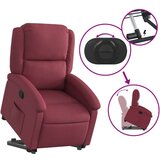  Naslonjač na podizanje od tkanine crvena boja vina | shoptok.hr