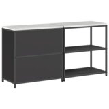  Kuhinjski set za pohranu s policom s pohranom s vratima Podesiva 2 pcs Crna 180 x 50 x 92 cm | shoptok.hr