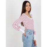 BASIC Feel Good Blouse-RV-BZ-8613.15X-white-red | Shoptok.si