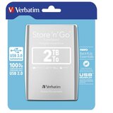 Hard DISK 2.5&amp;quot; 2TB USB 3.0 VERBATIM 53189 SREBRNI BLISTER Slike