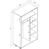 MID.YOU Omara Za Oblačila Ostila, Bela | Shoptok.si
