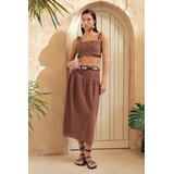TRENDYOLMILLA Ženski komplet bluza i suknja Tbess25Au00073, Braon | Eponuda.com