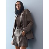 Sinsay Elegantne kratke hlače s prošivenim pregibom i remenom | shoptok.hr