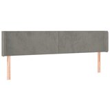 Maison Chic vzglavna omarica - nočna omarica - posteljna omarica z ušesi svetlo sivo 203x16x78/88 cm žamet, (21710867) | Shoptok.si