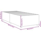  Okvir za krevet bez madraca tamnosmeđi 90 x 190 cm od tkanine | shoptok.hr