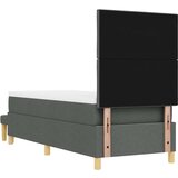vidaXL Krevet s kutijom s madracem i klupom Tamno siva 80x200 cm Tkanina | shoptok.hr