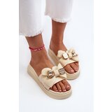 Boto Women's Beige Slippers with Bow and Bear Katterina | ePonuda.com