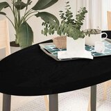 vidaXL Mizna plošča temno rjava 120x60x4 cm trdna hrastovina ovalna | Shoptok.si