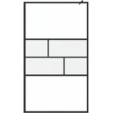  Zid za walk-in tuš Crna 115 x 195 x 0,5 cm Staklo i aluminij | shoptok.hr
