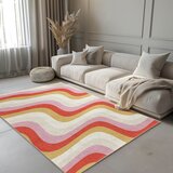 Mila Home Rumena/rožnata pralna preproga 80x150 cm Creamy Raspberry Swirl – | Shoptok.si