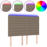 Maison Chic led posteljno vzglavje - vzglavna omarica - nočna omarica taupe 144x5x118/128 cm blago, (21706132) Cene