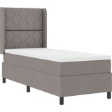 vidaXL Postelja s podstavkom in vzmetnico Taupe 80x200 cm Tkanina, (22051225) | Shoptok.si