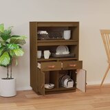  Visoka komoda boja meda 67 x 40 x 108,5 cm od masivne borovine | shoptok.hr