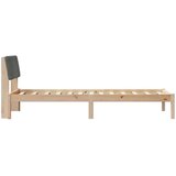  Okvir kreveta smeđe i tamnosivo 75 x 190 cm Masivna borovina | shoptok.hr