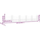  Gabionska košara U-oblika sa 6 stupova 620x20x100 cm željezna | shoptok.hr