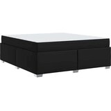  Konstrukcija postelje Črna 200 x 200 cm Umetna koža | Shoptok.si