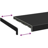  Prozorska klupčica Crno s drvenim uzorkom 60 x 30 x 4,5 cm PVC | shoptok.hr