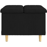  Otoman za pohranu s jastukom Crna 60 x 60 x 45 cm tkanina | shoptok.hr