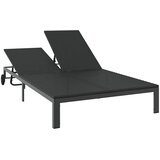  Ležaljka na suncu Crna 206 x 115 x 75 cm poliratan | Eponuda.com