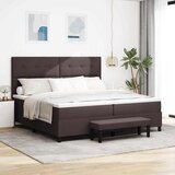  Krevet s opruga kutije Tamno smeđa 200 x 200 cm tkanina | shoptok.hr