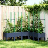  Vrtna sadilica s rešetkom plava siva 120x120x142,5 cm PP | shoptok.hr