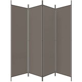 Sobna pregrada s 4 panela antracit 200 x 200 cm od tkanine | shoptok.hr