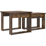  Set stolića za kavu 2 pcs Dimljeni hrast Konstruirano drvo | shoptok.hr