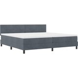  LED Box Spring Krevet Tamno siva 200 x 200 cm Baršun | shoptok.hr