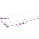 Stolna ploča 80 x 40 x 2 cm od netretirane masivne hrastovine | shoptok.hr