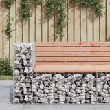 vidaXL Vrtna klupa s gabionskim dizajnom 92x71x65 5 cm drvo duglazije | shoptok.hr