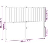 vidaXL Kovinsko vzglavje belo 120 cm | Shoptok.si