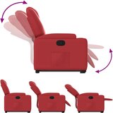  Naslonjač na podizanje od umjetne kože crveni | shoptok.hr
