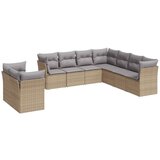  The Living Store Vrtna garnitura 9-delna z blazinami bež poli ratan - Vrtna Sedežna Garniture, (21451223) | Shoptok.si