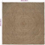  Tepisi za područja Siva 240 x 240 cm Juta | shoptok.hr