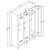 Hanah home ormarić za skladištenje Js1027Tu grei orange | ePonuda.com