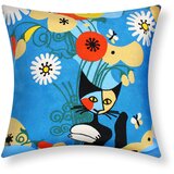 AVIZAR Komplet 2 prevlek za blazino 45x45 cm Izvezeno Art Felora, Večbarvno, (21747252) | Shoptok.si