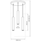  Visilica na sajli HUDSON 3xGU10/8W/230V crna | Eponuda.com