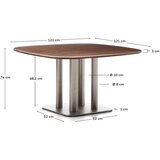 Kave Home Blagovaonski stol u dekoru oraha 121x121 cm Melvar – | shoptok.hr