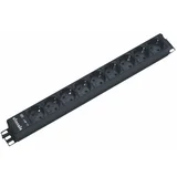 razdelilec 9x220V rack ALU 2m črn 333.506, (20465578)