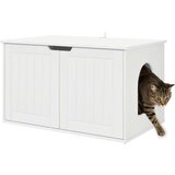  Mačja hiša Bela 85 x 55 x 50 cm Konstruiran les, (5000111114) | Shoptok.si