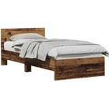  Okvir kreveta s uzglavljem s uzglavljem Staro drvo 75 x 190 cm | shoptok.hr