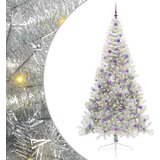  Umjetno predsvijetljeno božićno drvce Srebrno 240 cm PET | shoptok.hr
