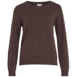Vila Puloverji Noos Ril O-Neck L/S - Coffee Kostanjeva Cene
