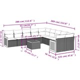 11-dijelni set vrtnih sofa od poliratana s jastucima sivi | shoptok.hr